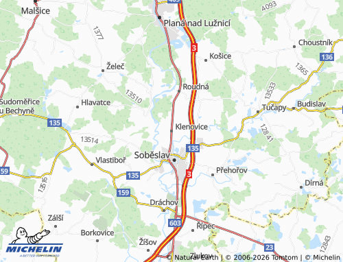 Kaart MICHELIN Klenovice - ViaMichelin