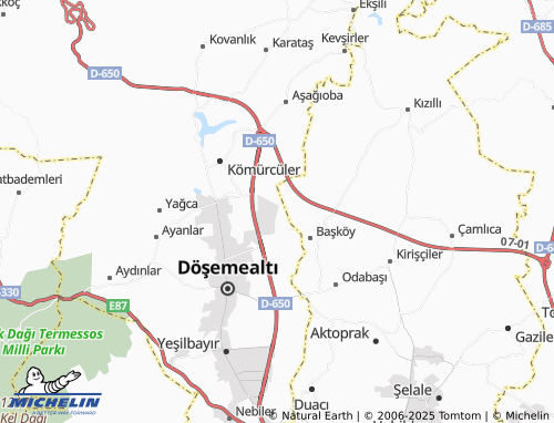 MICHELIN Antalya Organize Sanayi Bölgesi 3. Kısım map - ViaMichelin