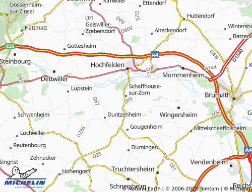 Mappa MICHELIN Schaffhouse-sur-Zorn - ViaMichelin
