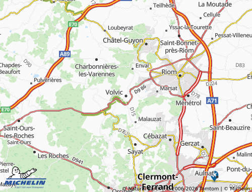 Carte MICHELIN Volvic - ViaMichelin