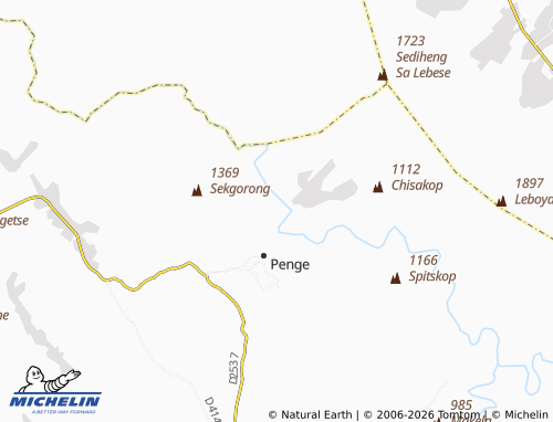 Mappa MICHELIN Maretlwane - ViaMichelin