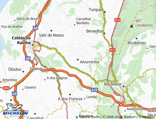 MICHELIN Alvorninha map - ViaMichelin