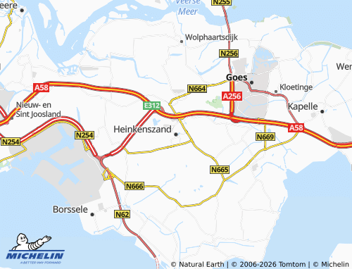 Carte MICHELIN Heinkenszand - ViaMichelin