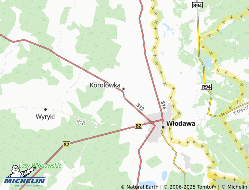 Mapa MICHELIN Korolówka-Kolonia - ViaMichelin