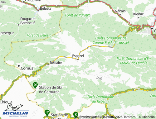 MICHELIN Espezel map - ViaMichelin
