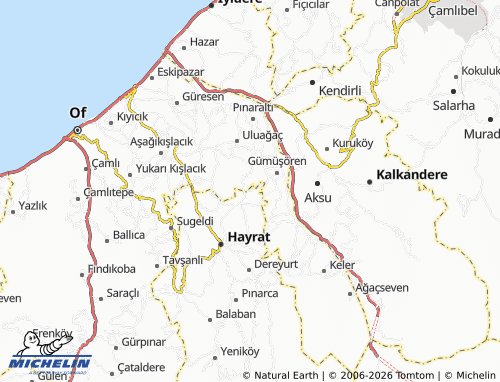 MICHELIN Gülderen Merkez map - ViaMichelin