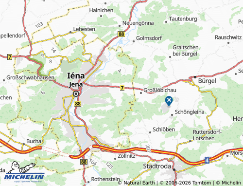 Kaart MICHELIN Jenaprießnitz - ViaMichelin