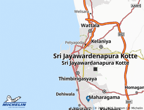 MICHELIN Colombo map - ViaMichelin