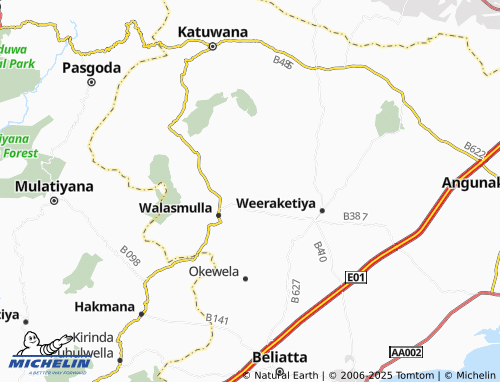 MICHELIN Galahitiya South map - ViaMichelin