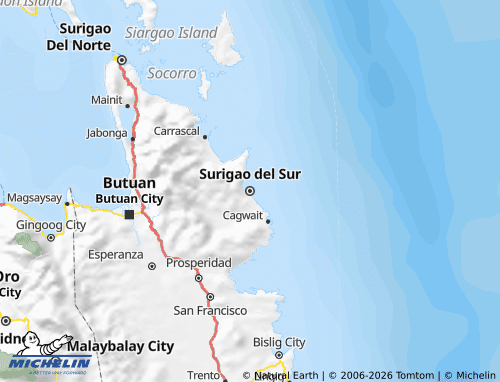 MICHELIN Surigao Del Sur map - ViaMichelin