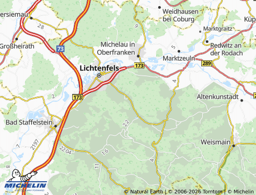 MICHELIN Mistelfeld map - ViaMichelin