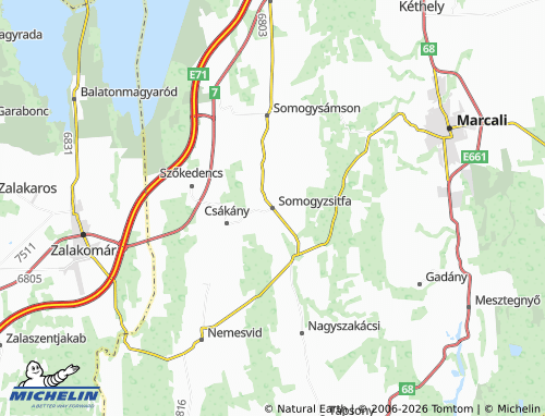 Mapa MICHELIN Somogyzsitfa - ViaMichelin