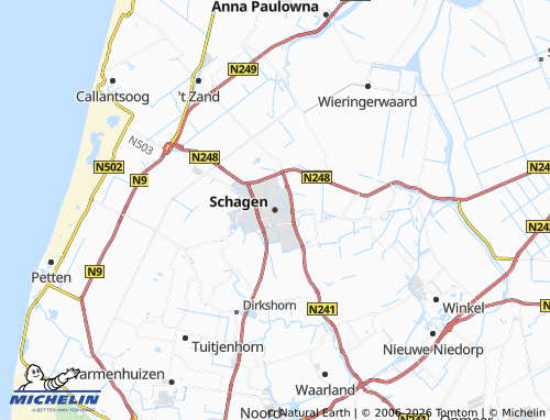 MICHELIN Schagen map - ViaMichelin