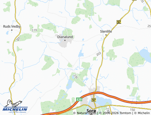 MICHELIN Munke Bjergby map - ViaMichelin