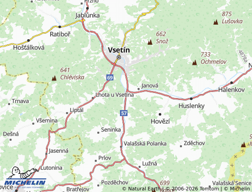 MICHELIN Ústí map - ViaMichelin
