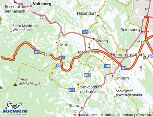 MICHELIN-Landkarte Gersdorf - ViaMichelin