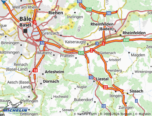 MICHELIN Pratteln map - ViaMichelin