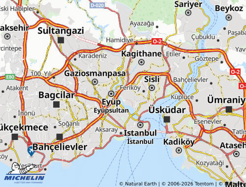 MICHELIN Piripaşa map - ViaMichelin