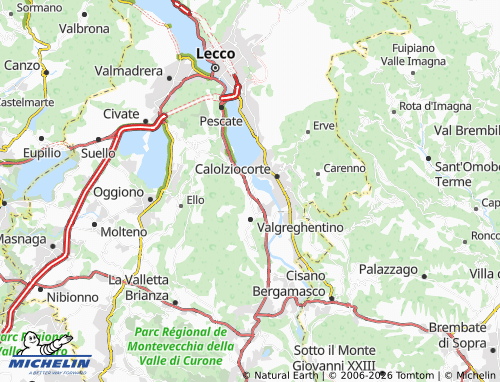 MICHELIN Olginate map - ViaMichelin