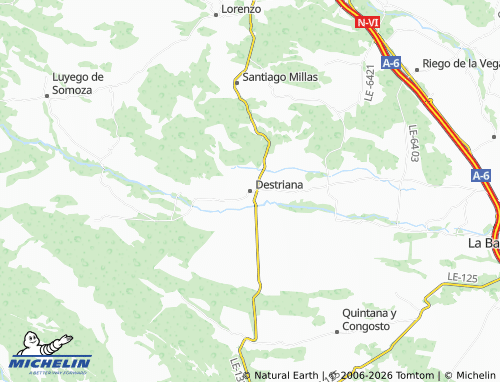 MICHELIN Destriana map - ViaMichelin