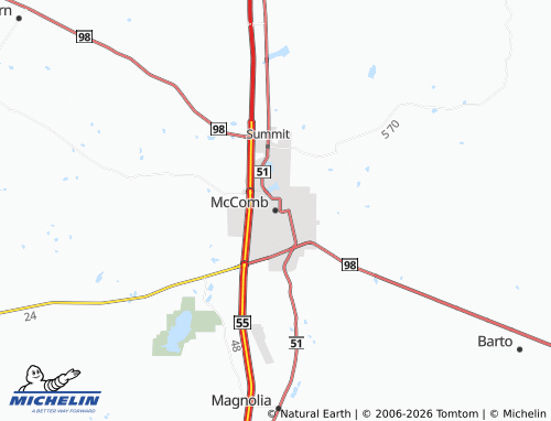 Mapa MICHELIN McComb - ViaMichelin
