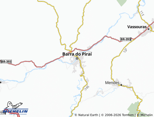 Mapa MICHELIN Barra do Piraí - ViaMichelin