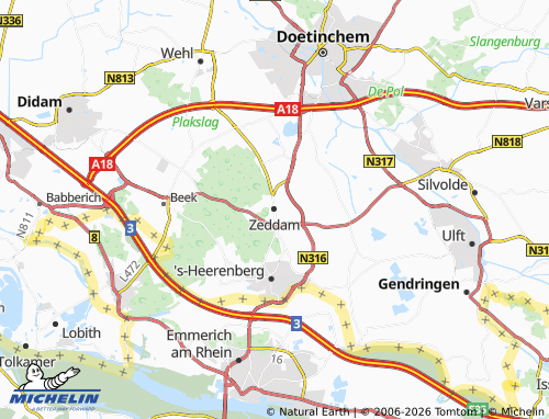 Mapa MICHELIN Zeddam - ViaMichelin