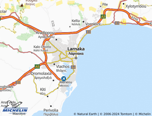 MICHELIN Larnaca map - ViaMichelin