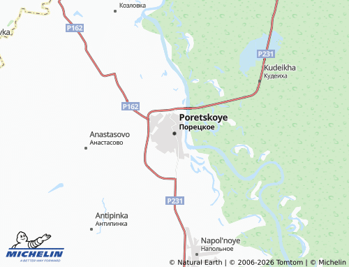 MICHELIN-Landkarte Poretskoye - ViaMichelin