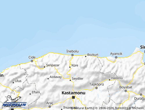 Mappa MICHELIN İnebolu - ViaMichelin