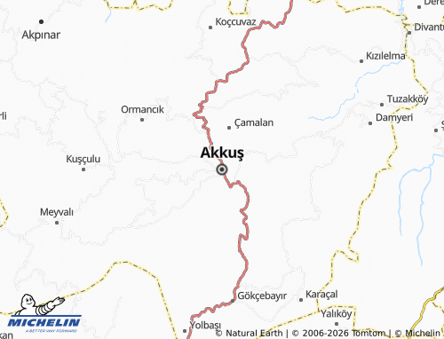 MICHELIN Akkuş map - ViaMichelin