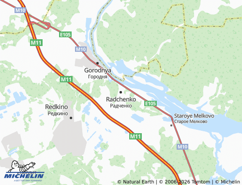 Carte MICHELIN Radchenko - ViaMichelin