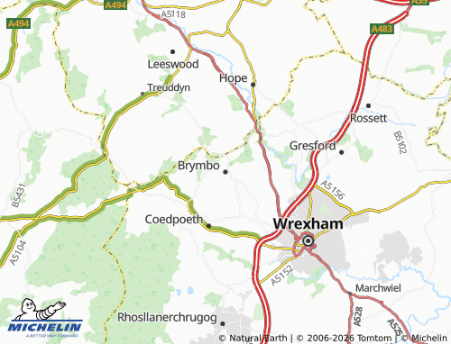 Mappa MICHELIN Brymbo - ViaMichelin
