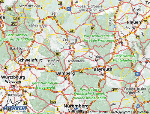 Mapa MICHELIN Lichtenfels - ViaMichelin