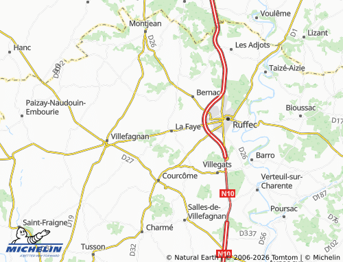 Mapa MICHELIN La Faye - ViaMichelin