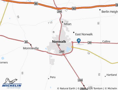 Mappa MICHELIN Norwalk - ViaMichelin