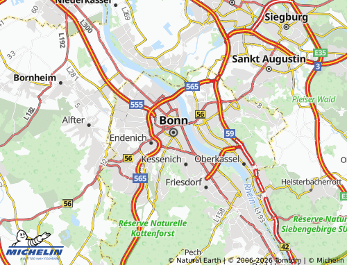 MICHELIN-Landkarte Bonn - ViaMichelin