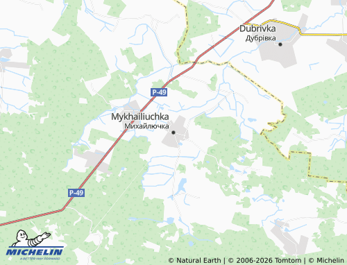 MICHELIN Mykhailiuchka map - ViaMichelin