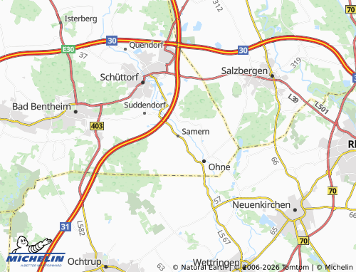 MICHELIN Samern map - ViaMichelin