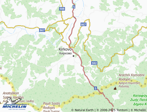 MICHELIN Kirkovo map - ViaMichelin