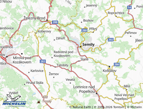 MICHELIN U rozvodny map - ViaMichelin