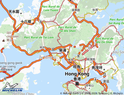 MICHELIN Tsuen Wan District map - ViaMichelin