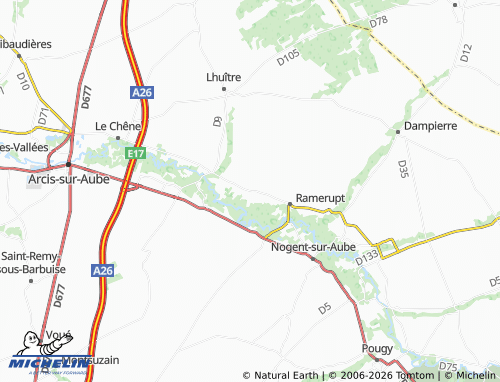 Mapa MICHELIN Isle-Aubigny - ViaMichelin