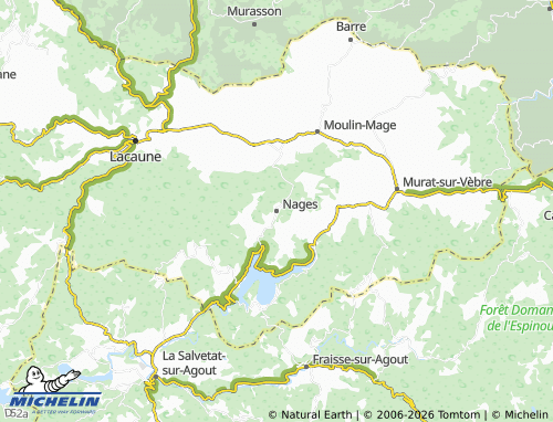 MICHELIN Nages map - ViaMichelin