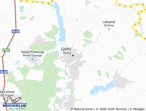 MICHELIN Lyptsi map - ViaMichelin