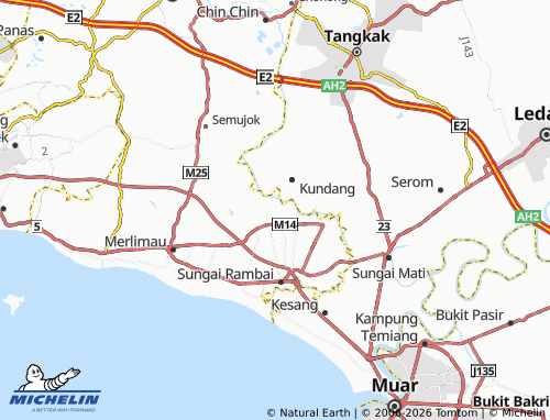 MICHELIN-Landkarte Kampung Parit Putat Benteng - ViaMichelin