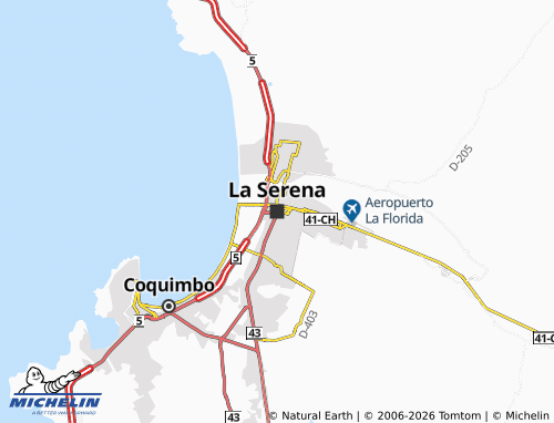 Mappa MICHELIN La Serena - ViaMichelin