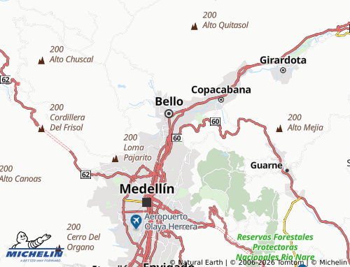 Mapa MICHELIN Acevedo Bello - ViaMichelin