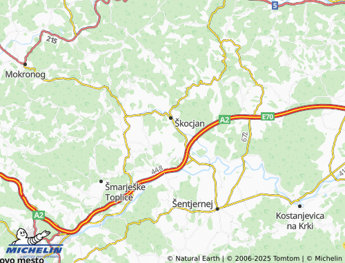 MICHELIN Dolnja Stara vas map - ViaMichelin