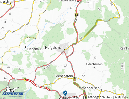MICHELIN Hofgeismar map - ViaMichelin